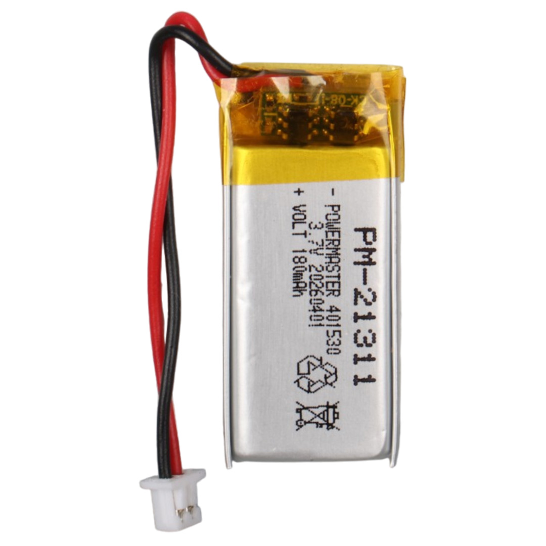 POWERMASTER PM-21311 3.7V 180MAH 401530 3.5MM SOKETLİ LİTYUM POLİMER (Lİ-PO) BATARYA ŞARJ EDİLEBİLİR CİKLET PİL
