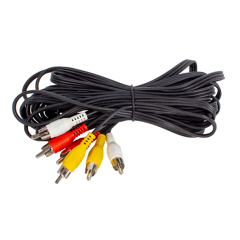 POWERMASTER PM-2187 SİYAH 3 RCA + 3 RCA KALIN 10 METRE SES GÖRÜNTÜ AKTARIM KABLOSU