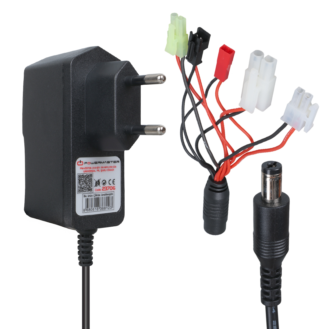 POWERMASTER PM-23706 (NI-MH) / (NI-CD) 2.4-12 VOLT UNİVERSAL OYUNCAK PİLİ ŞARJ CİHAZI