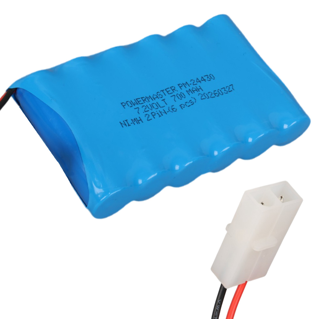 POWERMASTER PM-24430 7.2 VOLT 700 MAH NI-MH 2 PİN SOKETLİ 6'LI OYUNCAK ARABA PİLİ