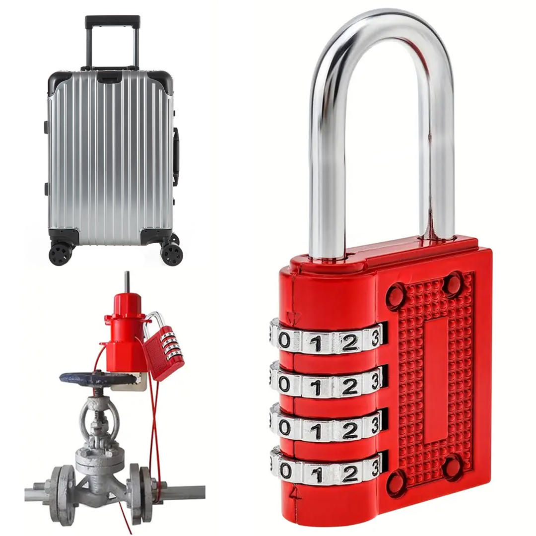 POWERMASTER PM-24698 ASMA GÜVENLİK KİLİDİ BAVUL DOLAP KİLİT 4 BASAMAKLI HANELİ