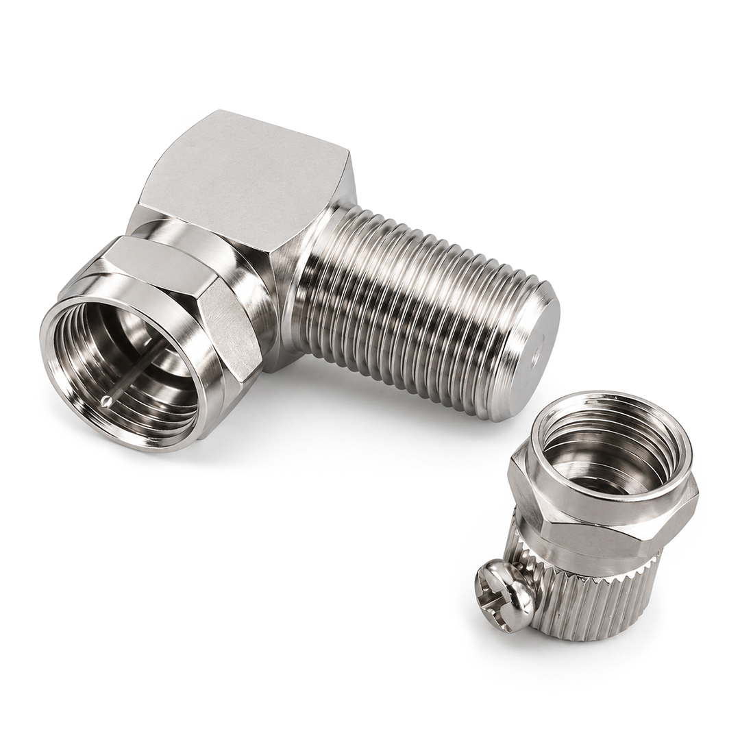 POWERMASTER PM-24852 90 DERECE L TİP F VİDALI ÇEVİRMELİ KONNEKTÖR