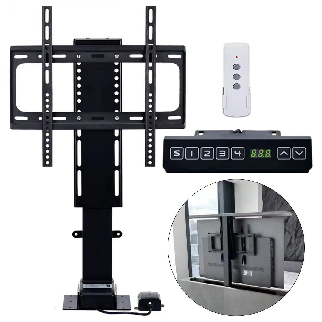 POWERMASTER PM-24928 32" - 57" İNÇ AYARLANABİLİR YÜKSEKLİK UZAKTAN KUMANDALI TV KALDIRMA LİFT ASANSÖRÜ