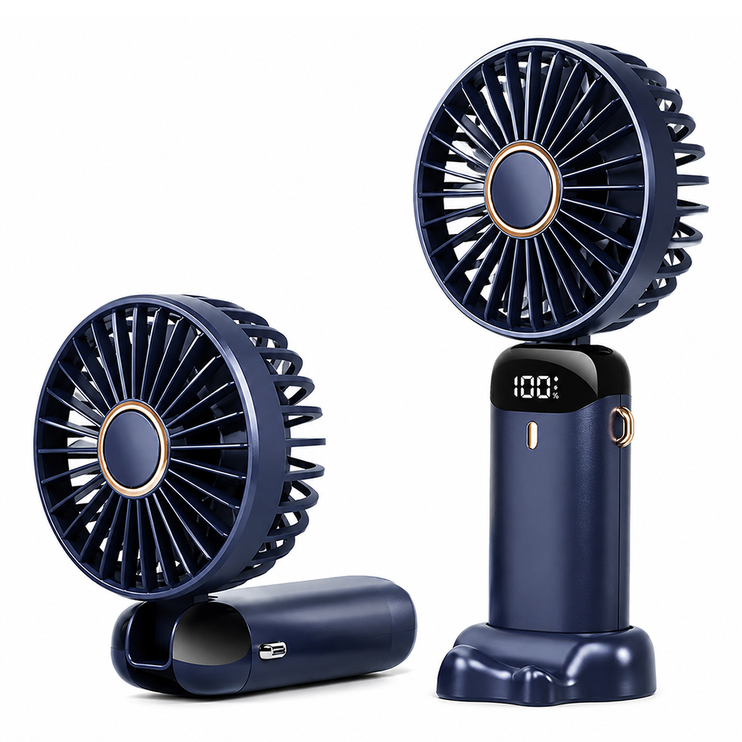 POWERMASTER PM-25102 LACİVERT KOKULU FAN KATLANABİLİR TAŞINABİLİR MİNİ EL VANTİLATÖRÜ