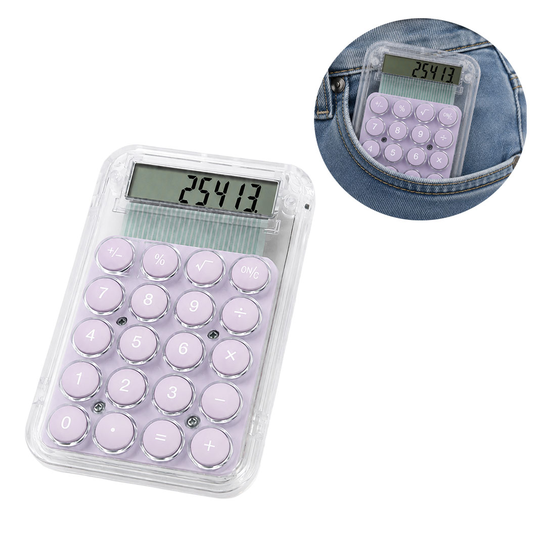 POWERMASTER PM-25413 MOR MINI HESAP MAKİNESİ