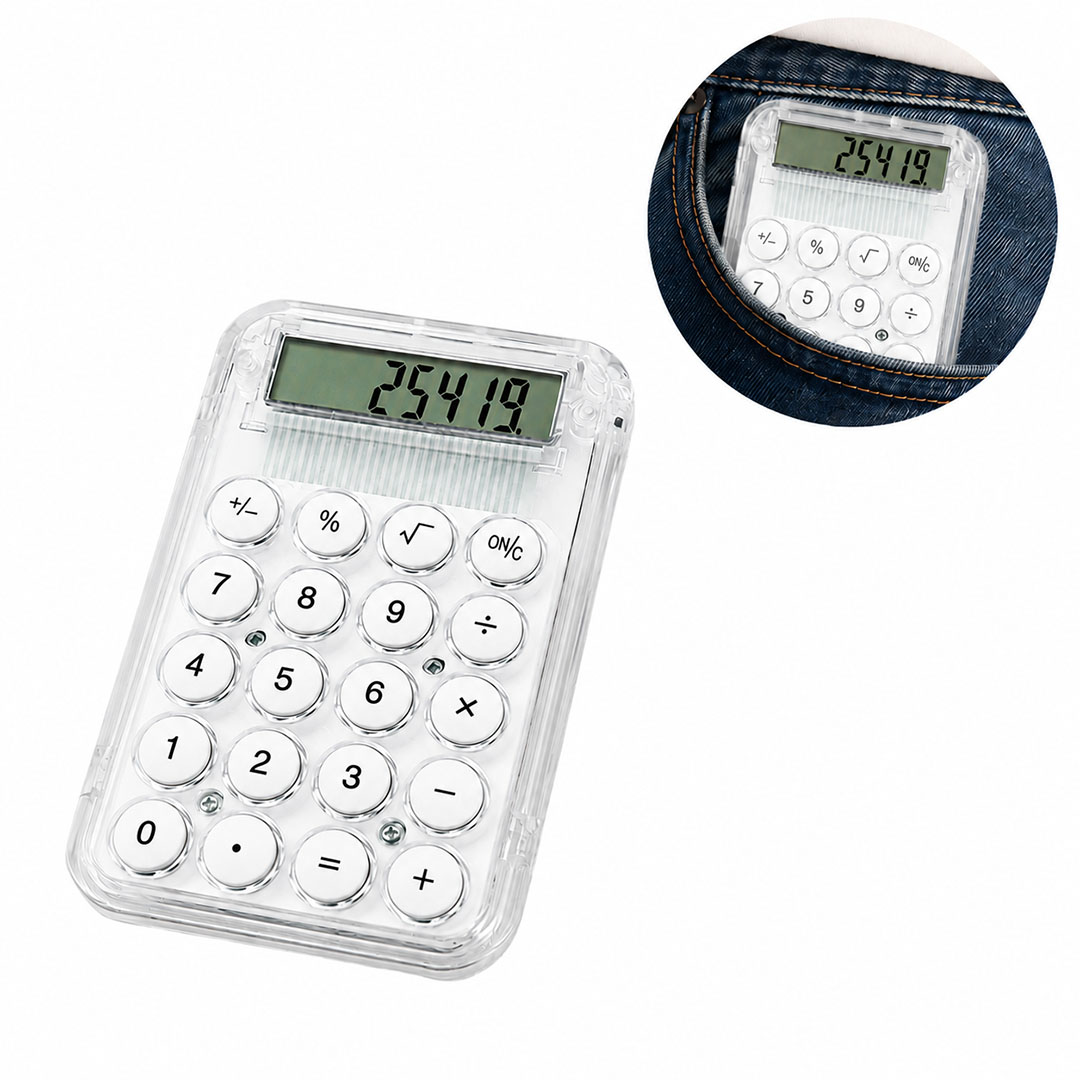 POWERMASTER PM-25419 BEYAZ MINI HESAP MAKİNESİ