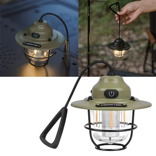 POWERMASTER PM-25439 NOSTALJİK 3 FİLAMENT 6 SMD KAMP ÇADIR LAMBASI AMPUL 1200MAH TYPE-C