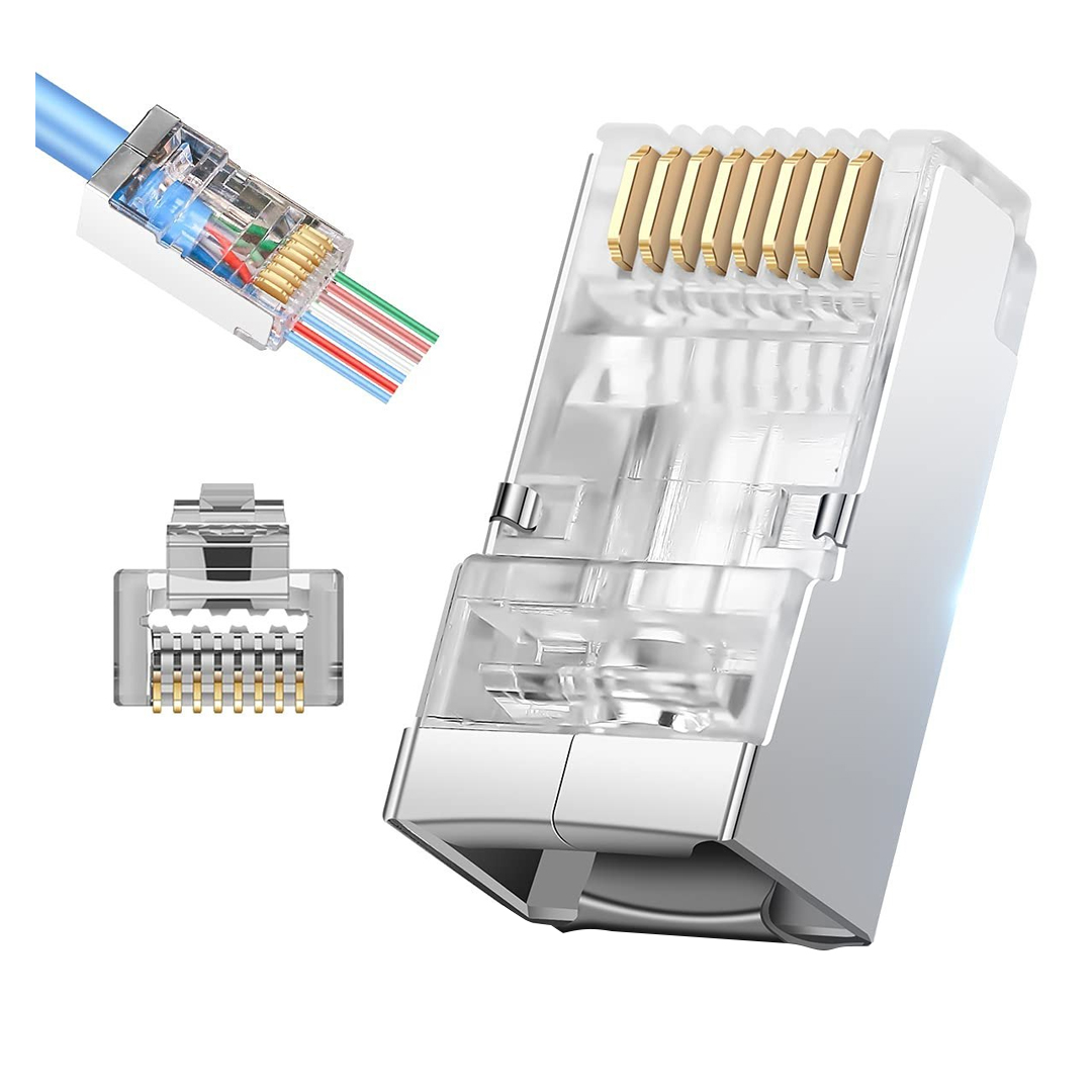 POWERMASTER PM-25747 EZ-RJ45 AÇIK UÇLU SOKET PLUG YENİ NESİL EZ CAT7 8P/8C TEKLİ
