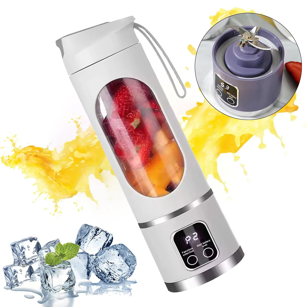 POWERMASTER PM-25963 450ML SHAKE'N TAKE KİŞİSEL SMOOTHİE TAŞINABİLİR BLENDER MEYVE SIKACAĞI ŞARJLI BEYAZ