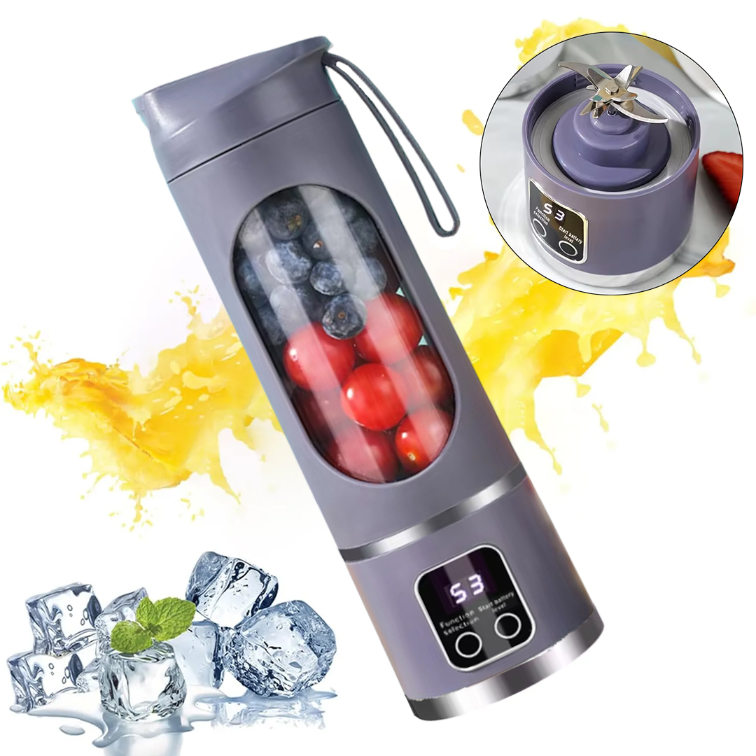 POWERMASTER PM-25965 450ML SHAKE'N TAKE KİŞİSEL SMOOTHİE TAŞINABİLİR BLENDER MEYVE SIKACAĞI ŞARJLI MOR