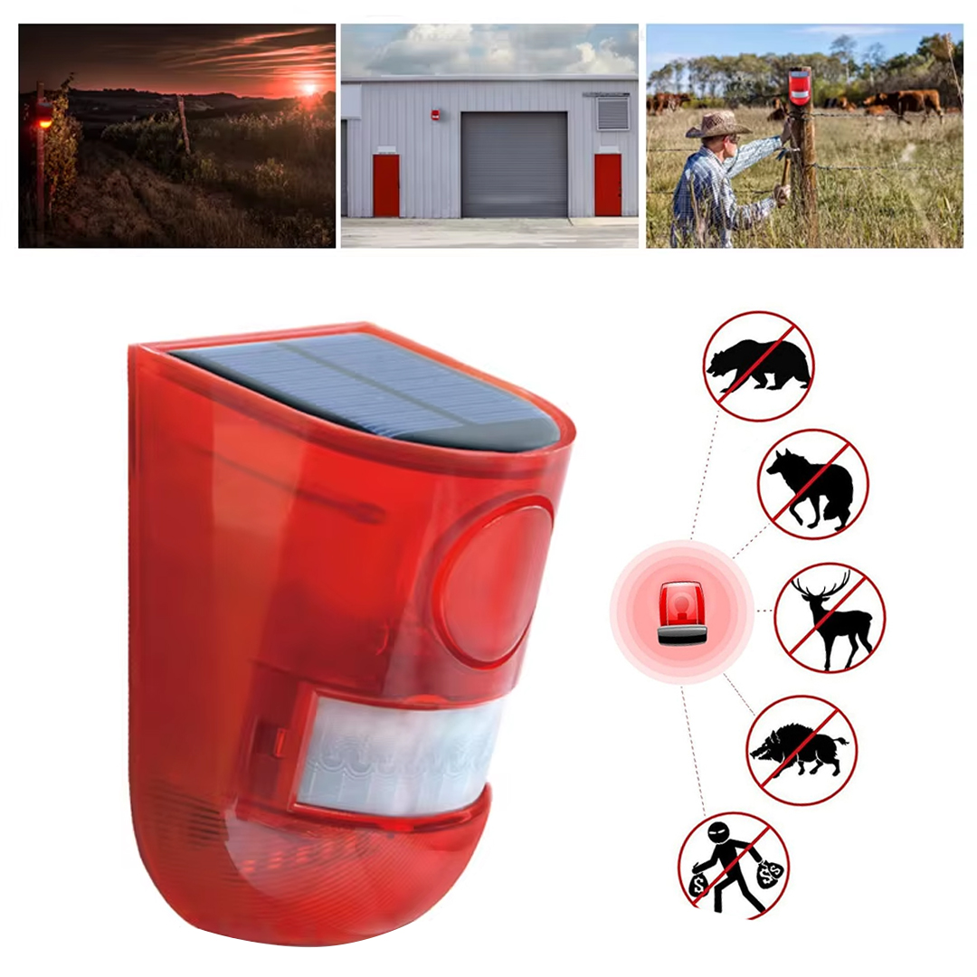 POWERMASTER PM-26943 129DB GÜÇLÜ SESLİ SOLAR HAREKET SENSÖRLÜHIRSIZ HAYVAN KOVUCU ALARM CİHAZI