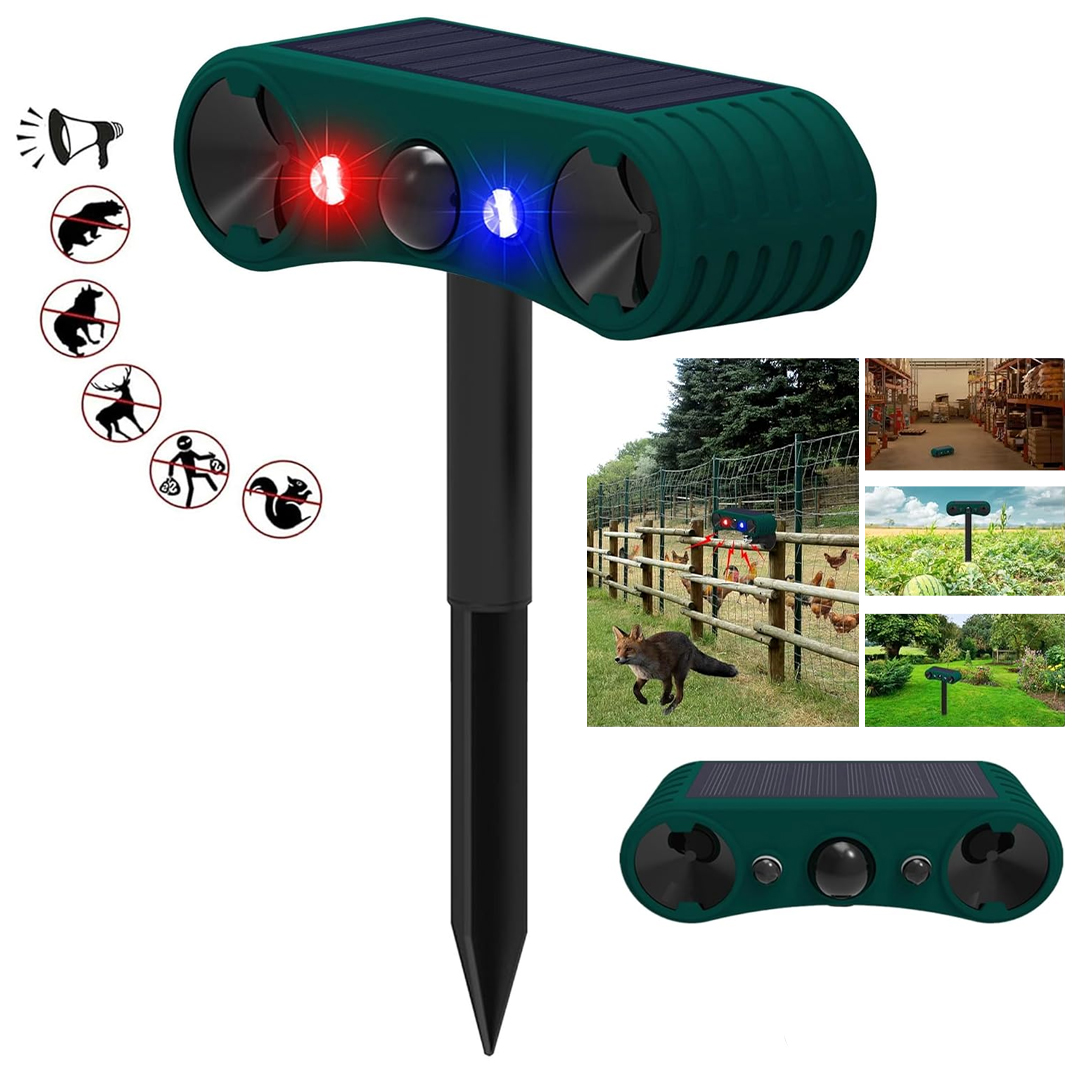 POWERMASTER PM-26951 HAREKET SENSÖRLÜ ULTRASONİC SOLAR SİREN SESLİ HAYVAN KOVUCU ALARM CİHAZI