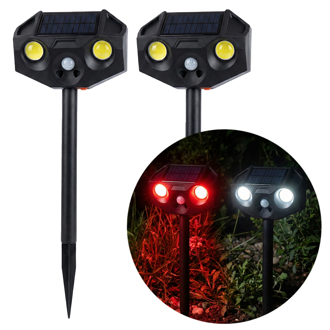POWERMASTER PM-29074 BEYAZ VE KIRMIZI RENKLİ HAREKET SENSÖRLÜ SOLAR BAHÇE AYDINLATMASI (2'Lİ PAKET)