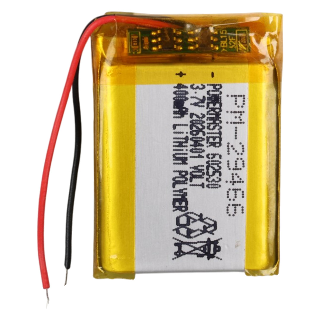 POWERMASTER PM-29466 3.7V 400MAH 602530 SOKETSİZ LİTYUM POLİMER (Lİ-PO) BATARYA ŞARJ EDİLEBİLİR CİKLET PİL