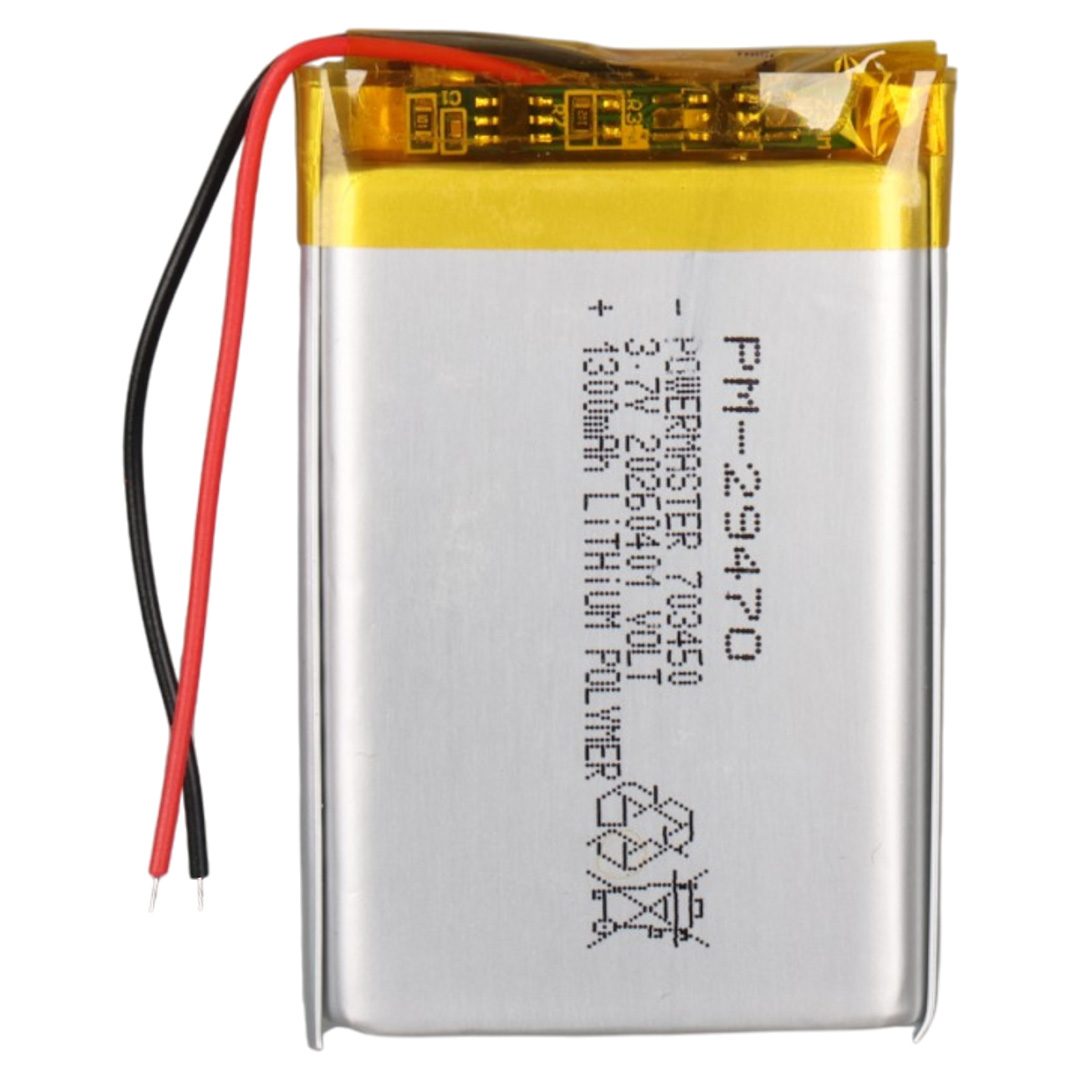 POWERMASTER PM-29470 3.7V 1.300MAH 703450 SOKETSİZ LİTYUM POLİMER (Lİ-PO) BATARYA ŞARJ EDİLEBİLİR CİKLET PİL