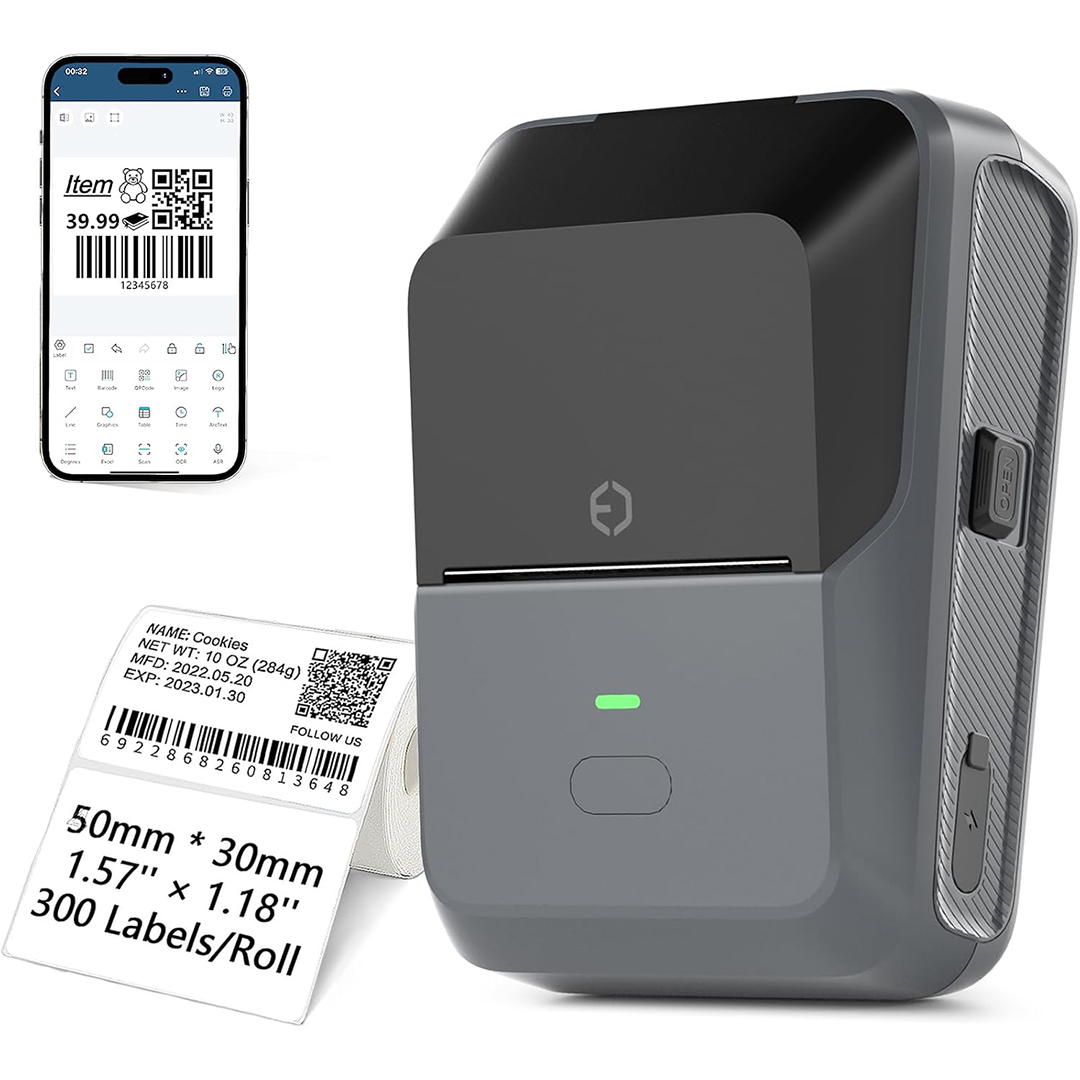 POWERMASTER PM-29886 ÇOK AMAÇLI BLUETOOTH DESTEKLI TAŞINABILIR AKILLI TERMAL ETIKET YAZICISI