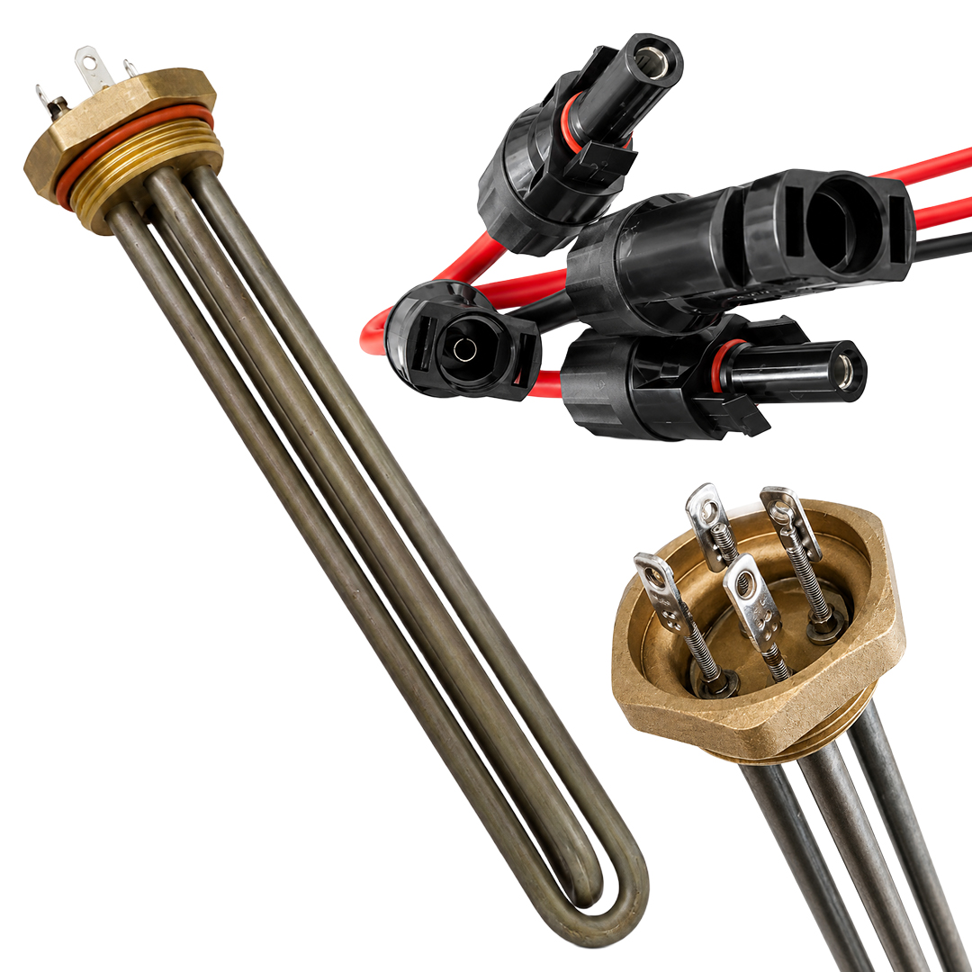 POWERMASTER PM-29934 40MM PİRİNÇ BAŞLIKLI SOLAR REZİSTANS - MC4 KONNEKTÖRLÜ PABUÇLU TAM SET