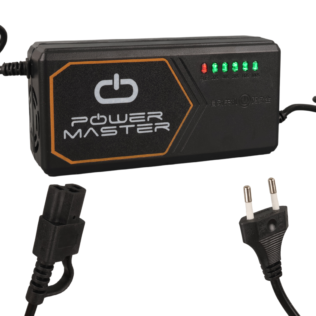 POWERMASTER PM-31801 60 VOLT - 20 AMPER IEC C15 DİŞİ UÇLU GÖSTERGELİ ELEKTRİKLİ BİSİKLET ŞARJ AKÜ CİHAZI (ADJ160-01)