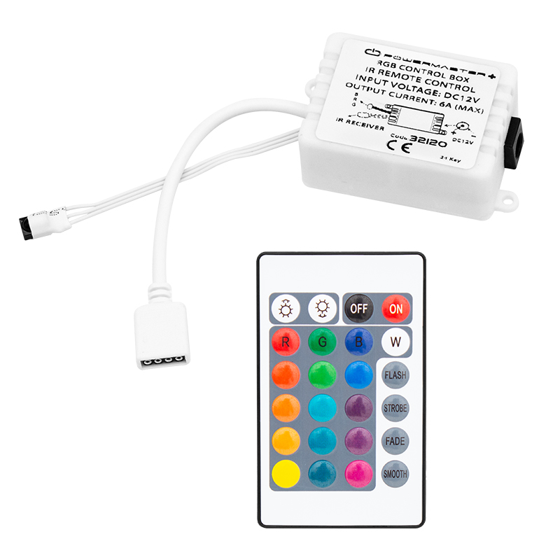 POWERMASTER PM-32120 24 MODLU IR KUMANDALI RGB LED KONTROL DEVRESİ 12 VOLT - MAX 6 AMPER