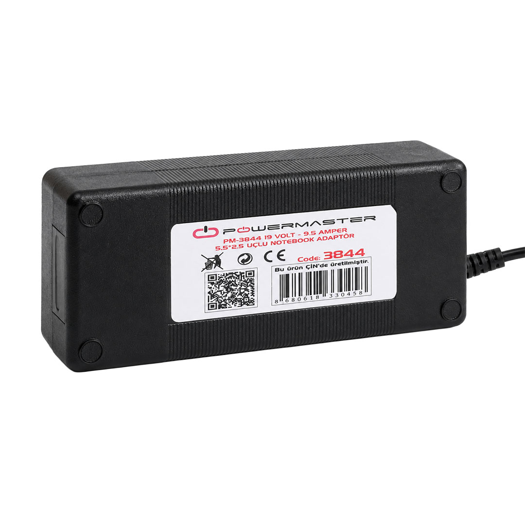 POWERMASTER PM-3844 19 VOLT - 9.5 AMPER 5.5*2.5 MM UÇLU NOTEBOOK ADAPTÖR