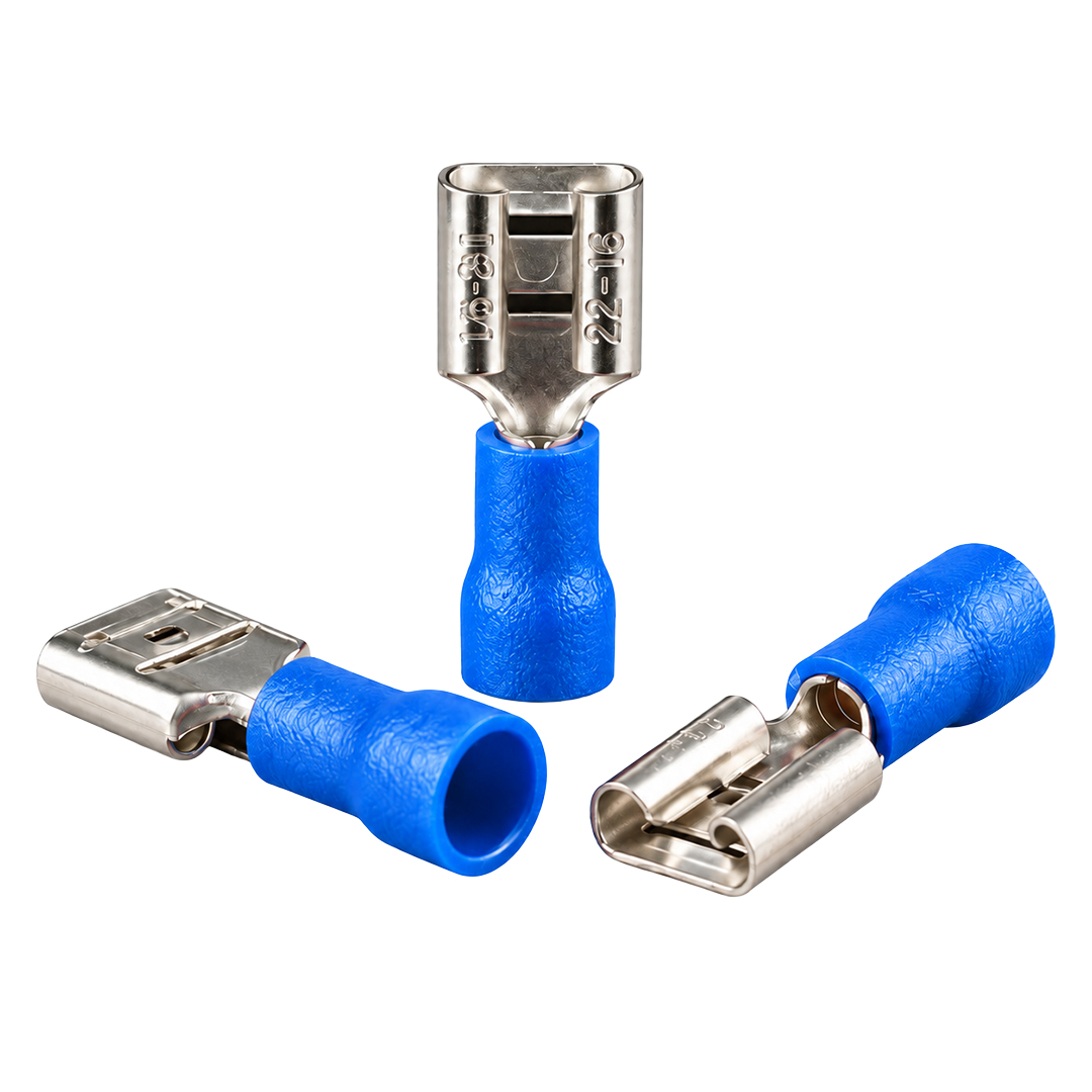 POWERMASTER PM-39057 1,5 - 2,5MM2 KESİT 20X7X5MM SOKET MAVİ İZOLELİ KABLO PABUCU (100'LÜ PAKET)