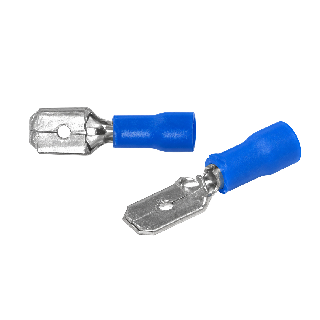 POWERMASTER PM-39061 1,5 - 2,5MM2 KESİT 22X6X6MM SOKET MAVİ İZOLELİ KABLO PABUCU (100'LÜ PAKET)