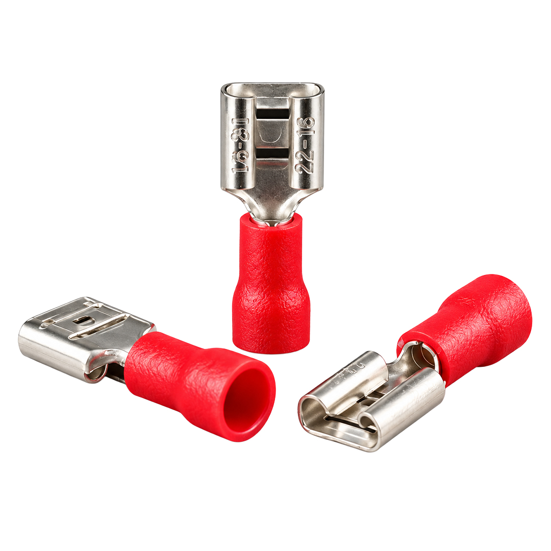 POWERMASTER PM-39067 0,5-1,5MM2 KESİT 20X7X5MM SOKET KIRMIZI İZOLELİ KABLO PABUCU (100'LÜ PAKET)