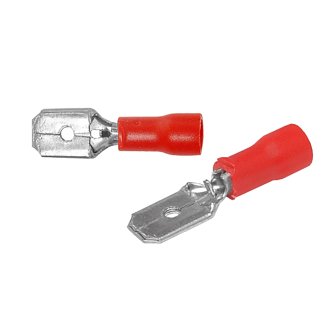 POWERMASTER PM-39071 0,5 - 1,5MM2 KESİT 21X6X5MM SOKET KIRMIZI İZOLELİ KABLO PABUCU (100'LÜ PAKET)