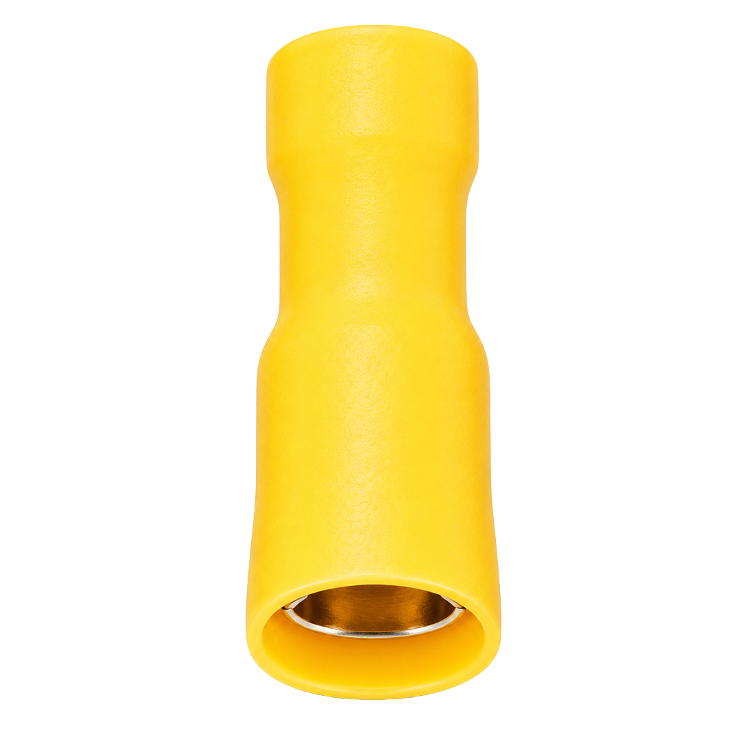 POWERMASTER PM-39074 4 - 6MM2 KESİT 25X8X7MM SOKET SARI İZOLELİ KABLO PABUCU (100'LÜ PAKET)