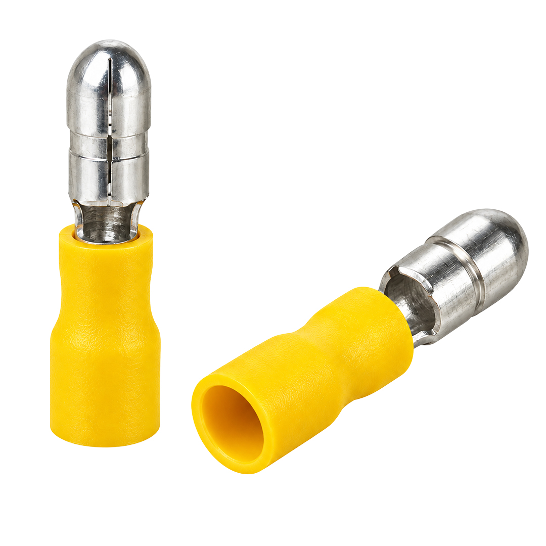 POWERMASTER PM-39082 4 - 6MM2 KESİT 25X7X5MM SOKET SARI İZOLELİ KABLO PABUCU (100'LÜ PAKET)