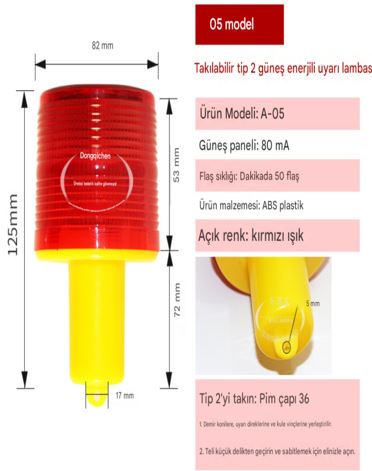 POWERMASTER PM-39275 SOLAR İKAZ LAMBASI