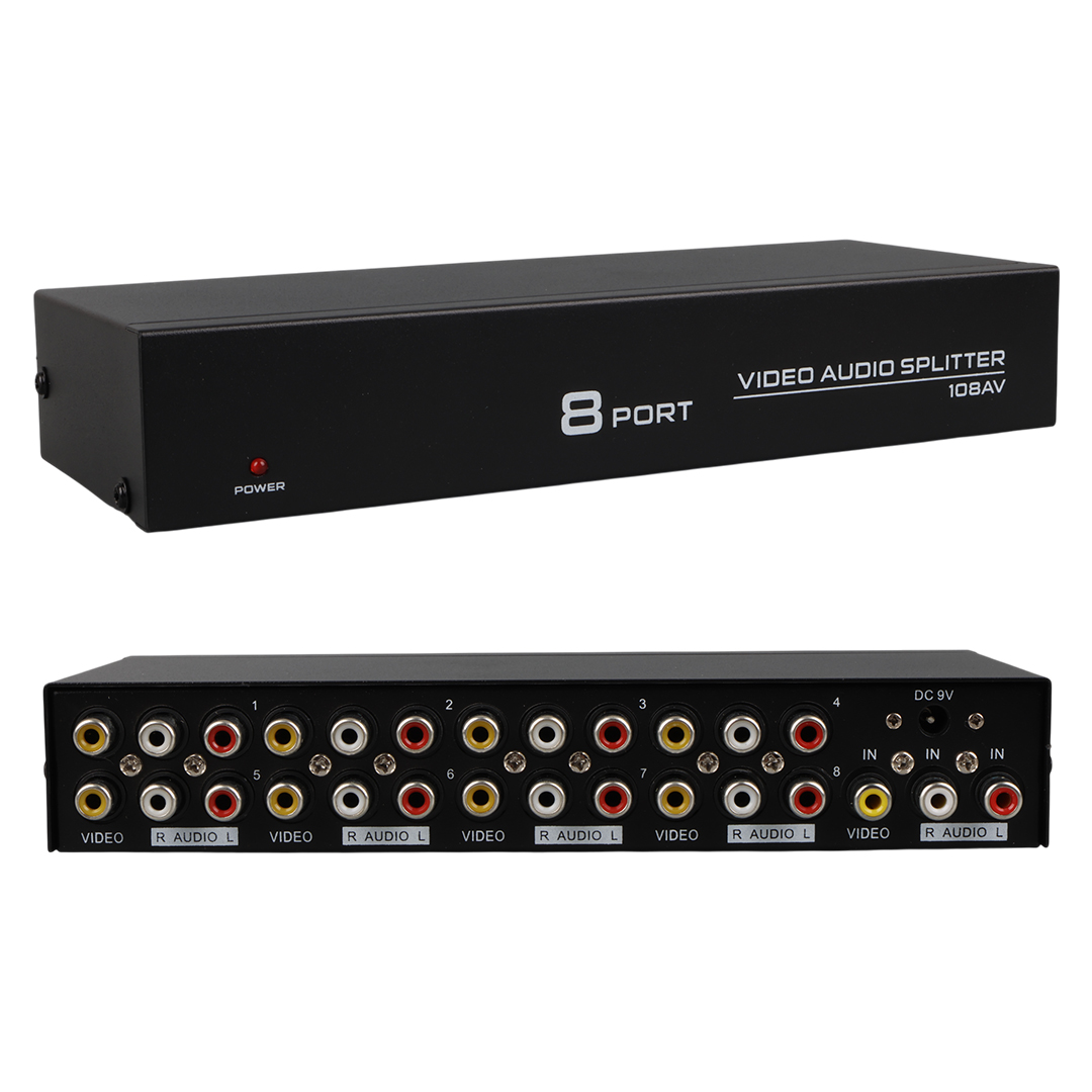 POWERMASTER PM-4832 8 PORT VIDEO STEREO AUDİO DAĞITICI ÇOĞALTICI 1024X768-85HZ 217X80X38MM