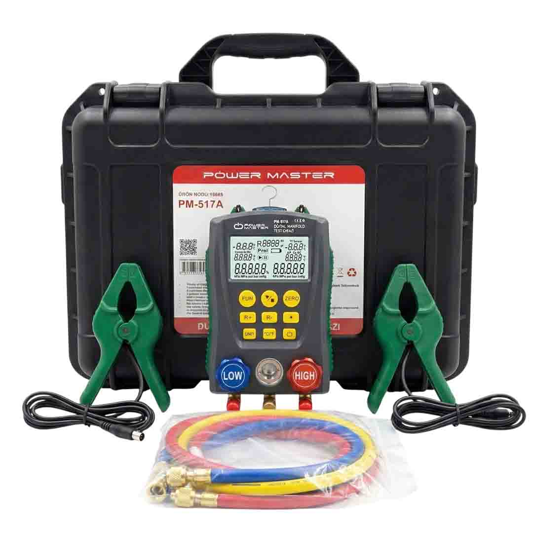 POWERMASTER PM-517A DİJİTAL MANİFOLD TEST CİHAZI DİJİTAL SOĞUTMA ANALİZÖRÜ