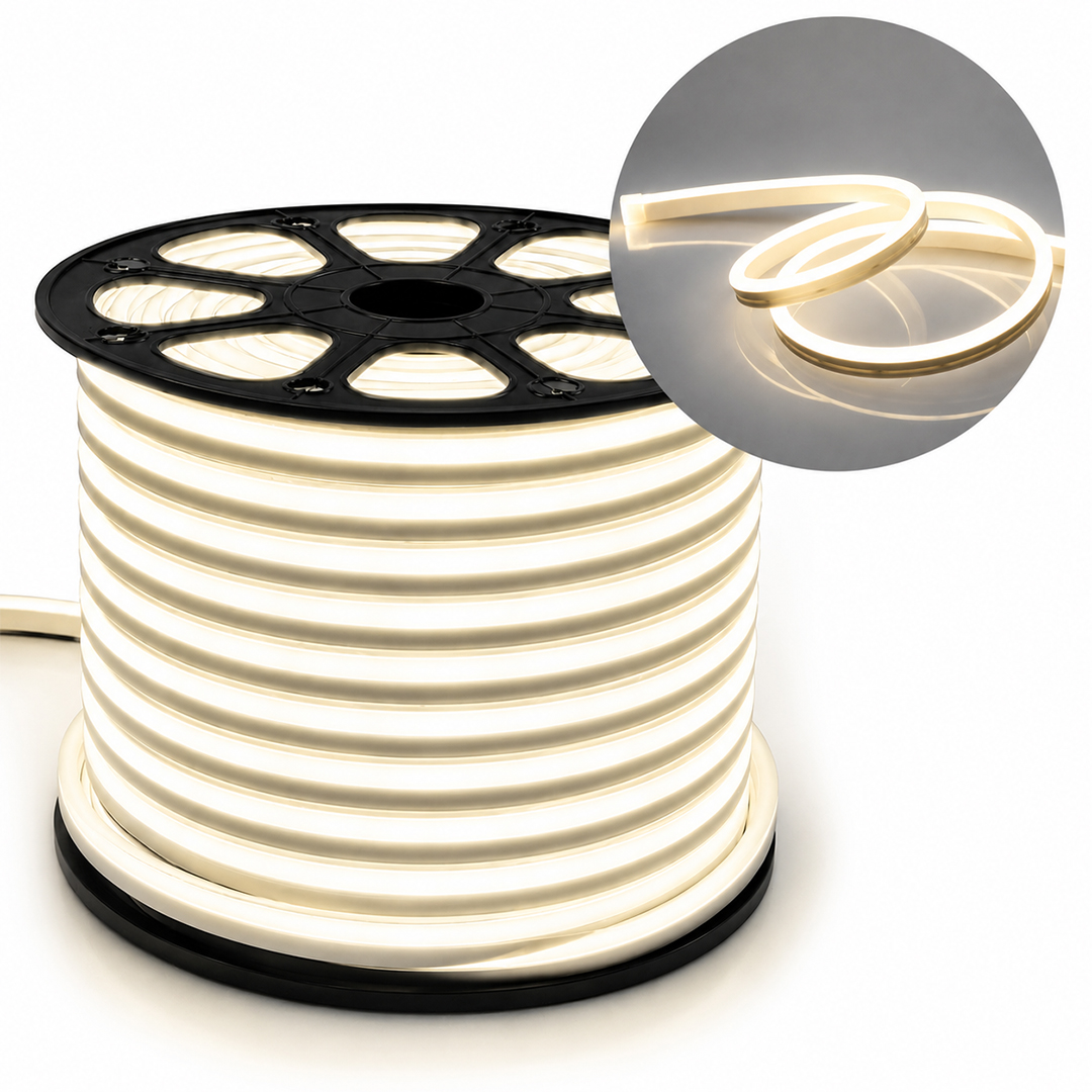 POWERMASTER PM-5289 SİLİKON KAPLAMA 12 VOLT 100 METRE GÜNIŞIĞI NEON LED ŞERİT AYDINLATMA 5.6*12.10MM