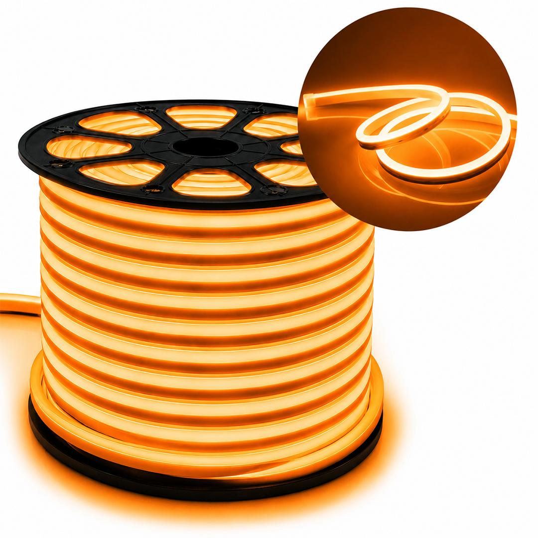 POWERMASTER PM-5294 SİLİKON KAPLAMA 12 VOLT 100 METRE ORANJ NEON LED ŞERİT AYDINLATMA (5.6*12.10MM)