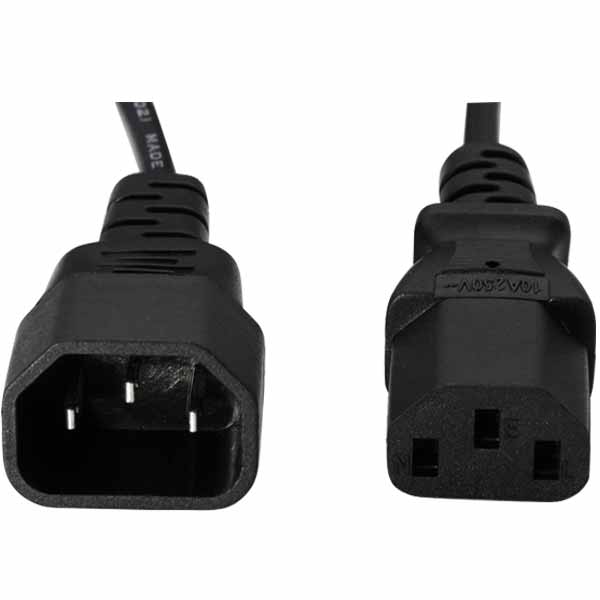 POWERMASTER PM-567 C14 C13 BİLGİSAYAR POWER GÜÇ KABLOSU ARA UZATMASI 3X0.75MM 1.8 METRE UPS PDU KABLOSU (10A 250V)