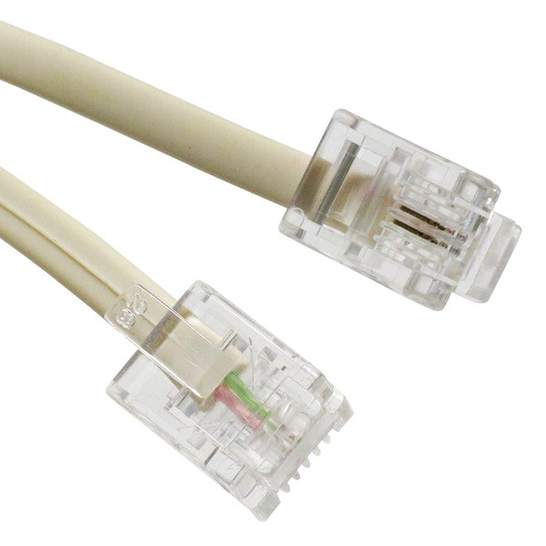 POWERMASTER PM-5899 HAZIR 2 PİN SOKETLİ 10 METRE TELEFON HAT KABLOSU 6P/2C