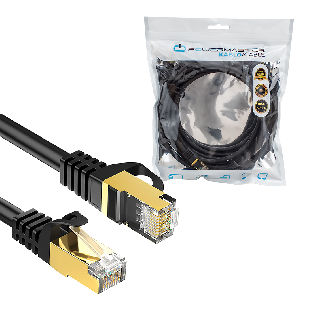 POWERMASTER PMCAT720 CAT7 20 METRE 10GBPS 600MHZ LAN ETHERNET KABLOSU - RJ45 26AWG BAKIR