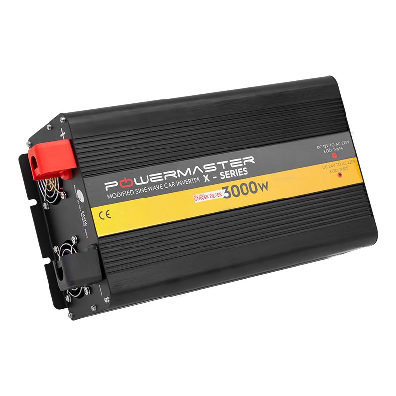 POWERMASTER PWR3000-24 ÇİFT DİJİTAL EKRAN 24 VOLT - 3000 WATT MODIFIED SINUS WAVE INVERTER