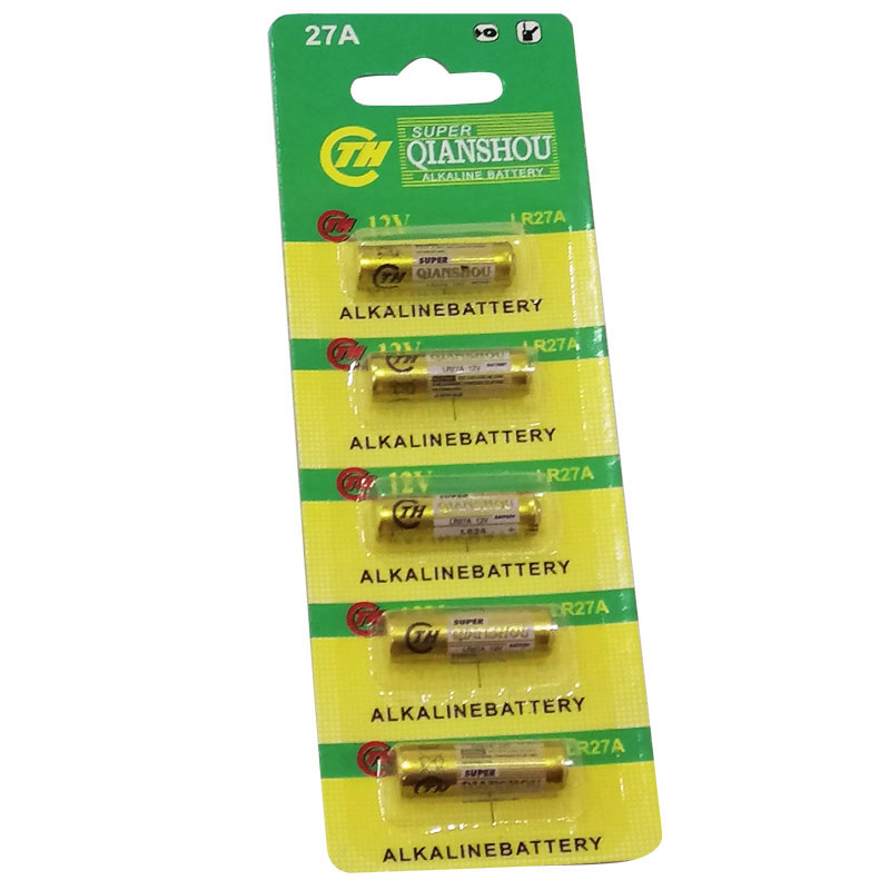 POWERMASTER QIANSHOU 27A İNCE 12 VOLT ALARM PİLİ (5'Lİ PAKET)