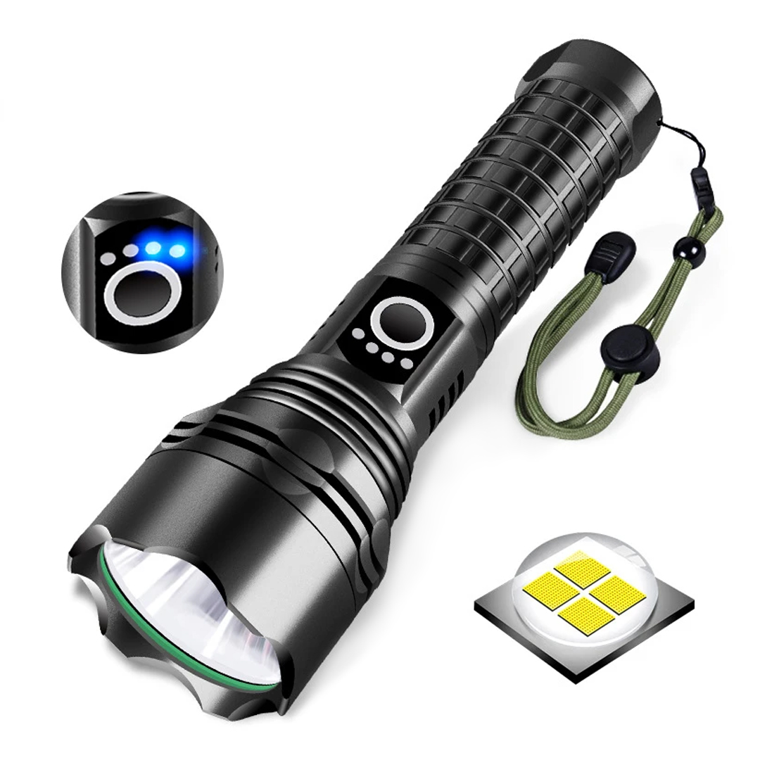 POWERMASTER RELAX-30 P50 SU GEÇİRMEZ ZOOMLU FLASH ÖZELLİKLİ ŞARJLI METAL KASA PROFOSYONEL EL FENERİ