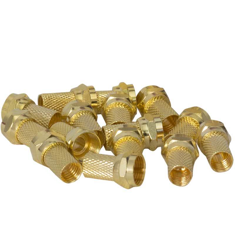 POWERMASTER RG6/U4 GENİŞ ALTIN F KONNEKTÖR (100'LÜ PAKET)