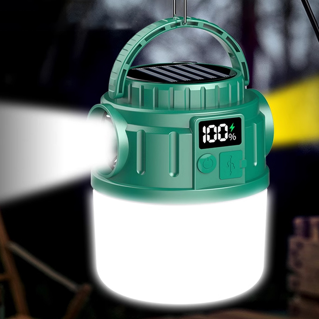 POWERMASTER V65-3 24 LED 5 AYDINLATMA MODU + 2 YAN IŞIK (BEYAZ / SARI) 1200 MAH SOLAR KAMP LAMBASI