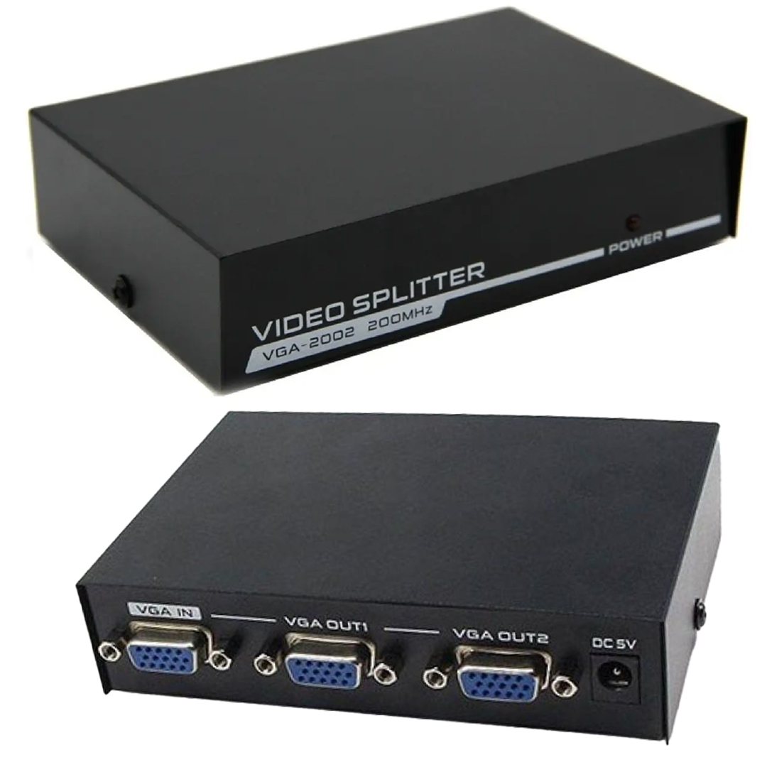 POWERMASTER VGA-2002 2 PORT 200 MHZ 1920X1440 VGA SPLITTER DAĞITICI