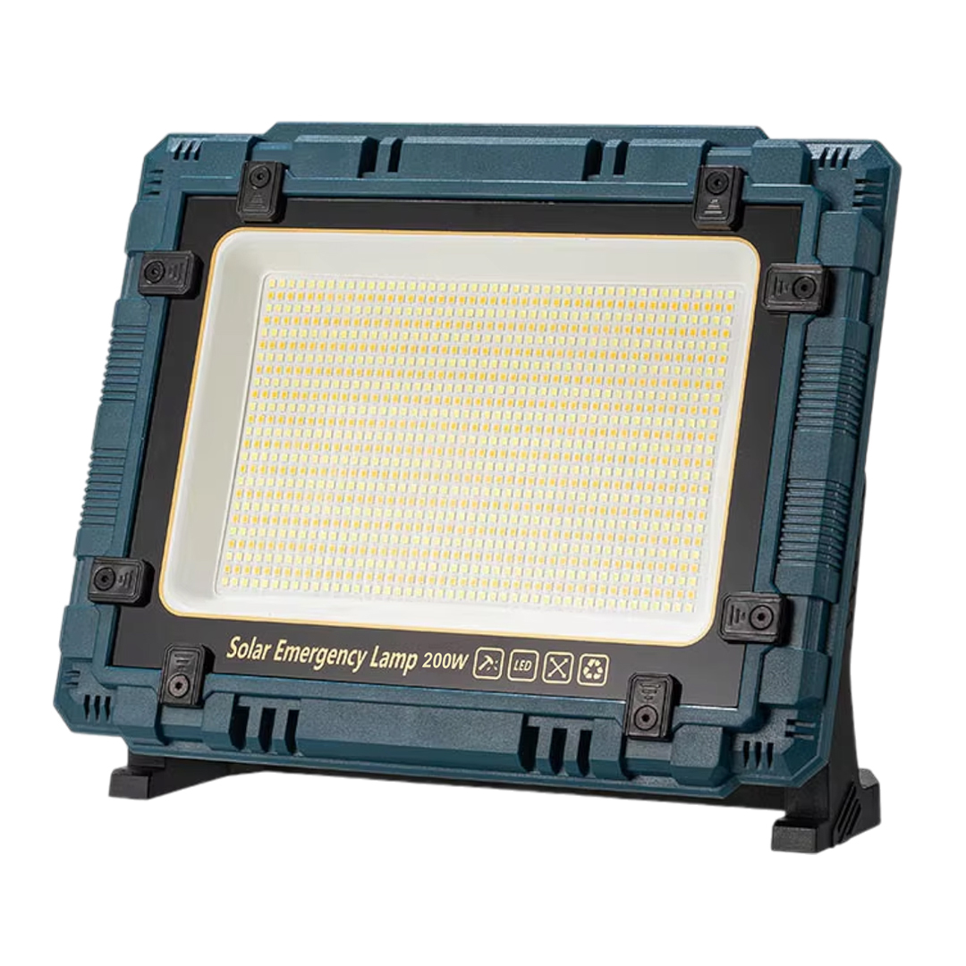 POWERMASTER W8109-1 200W YÜKSEK GÜÇ GÜNIŞI/BEYAZ RENK ŞARJLI POWERBANK ÖZELLİKLİ SOLAR KAMP LAMBASI