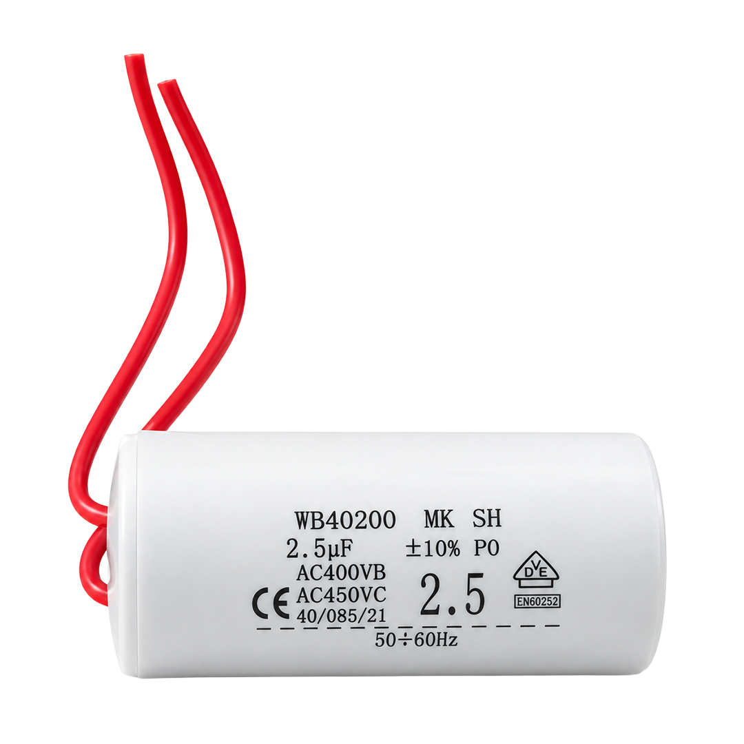 POWERMASTER WB40200 2.5 UF 400V/450V AC KABLOLU MOTOR CBB60 POMPA KAPASİTÖRÜ (KONDANSATÖR)