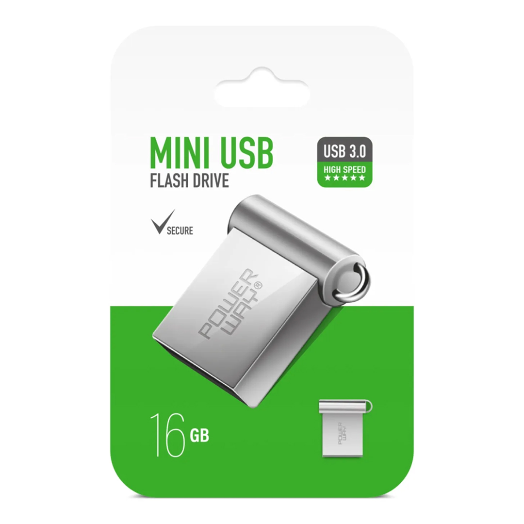 POWERWAY 16 GB USB 3.1 METAL MINI FLASH BELLEK