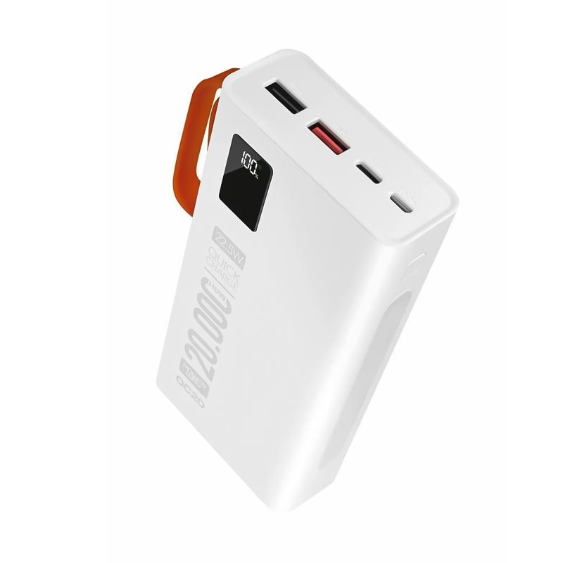 POWERWAY QC20 20000 MAH ÇİFT USB DİJİTAL EKRAN POWERBANK (SİYAH * BEYAZ)