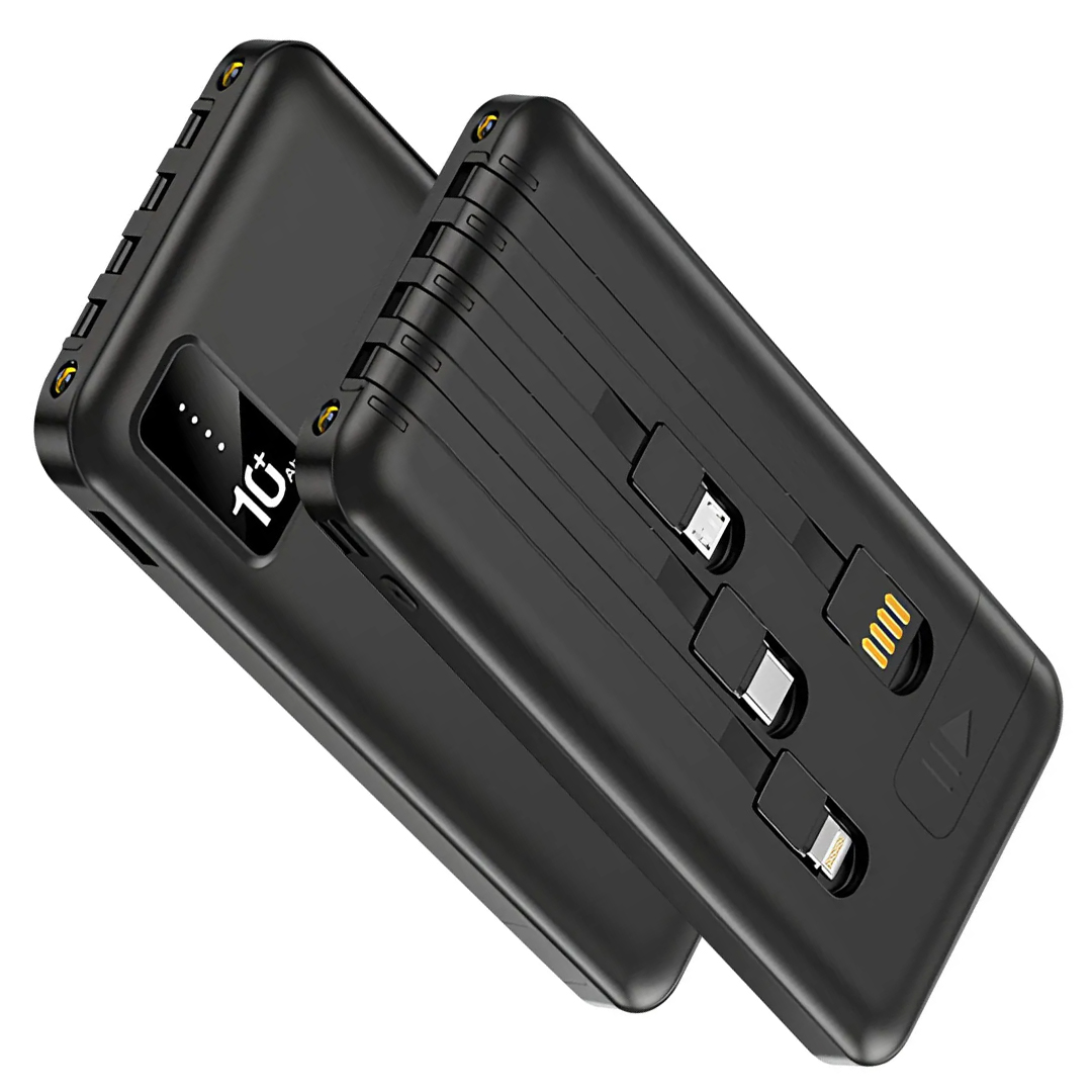 POWERWAY TX109 10.000MAH KABLOLU DİJİTAL GÖSTERGELİ POWERBANK DAHİLİ TELEFON STAND (MİCRO - TYPE C - LİGHTNİNG)