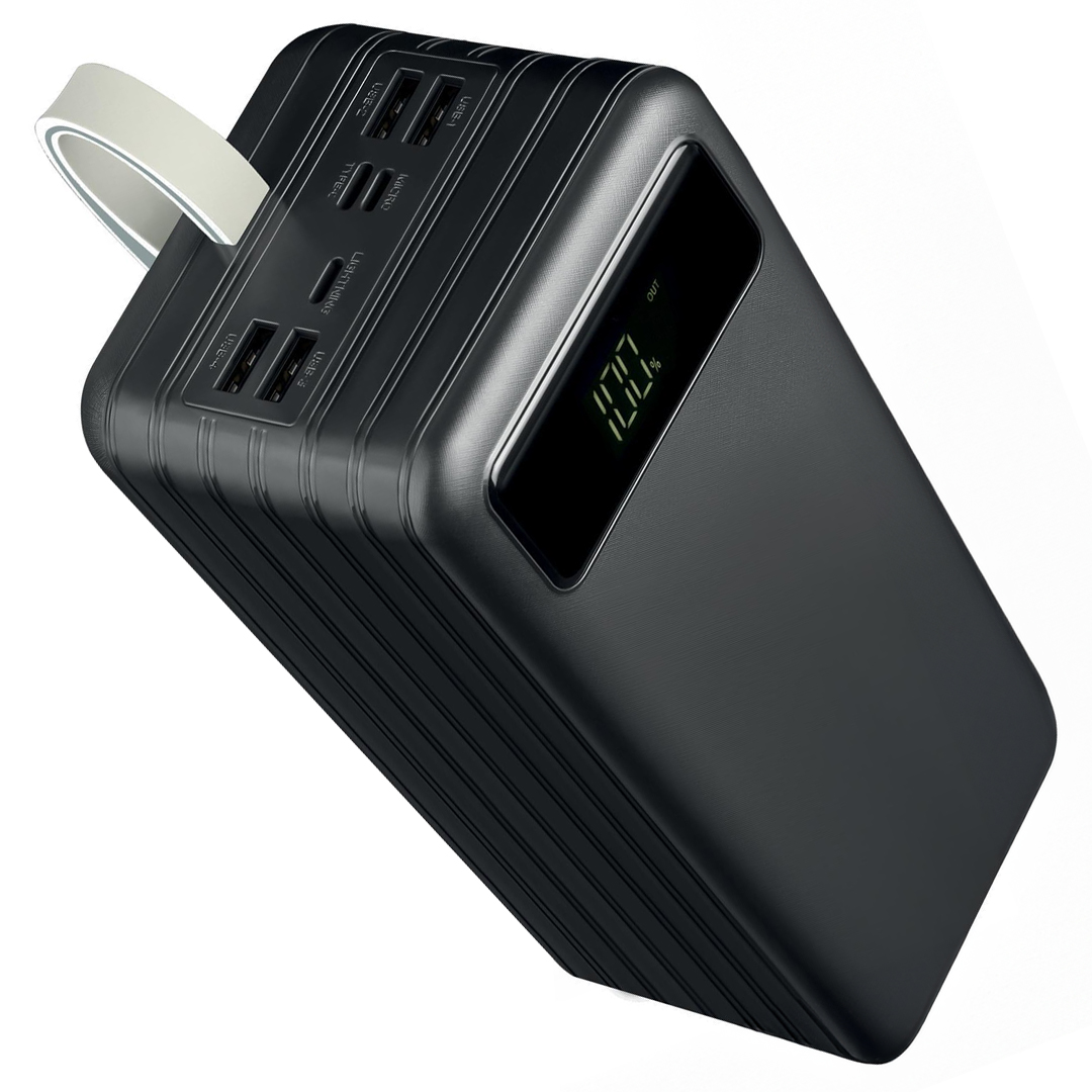 POWERWAY TX80 SİYAH/BEYAZ DİJİTAL GÖSTERGELİ  IŞIKLI ORJİNAL 80000 MAH KABLOLU POWERBANK